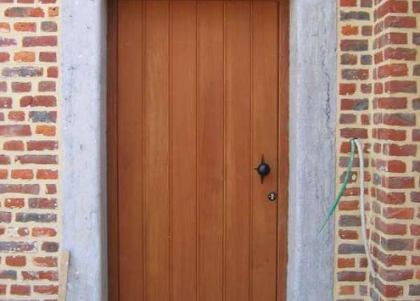 Deur in afzelia hout